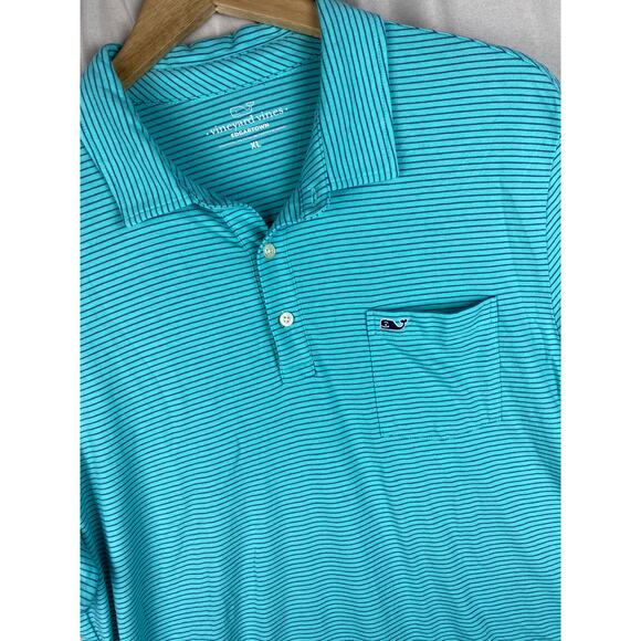 Vineyard Vines Polo Shirt Mens sz XL Edgartown Performance Golf Stretch Stripes - Picture 1 of 7
